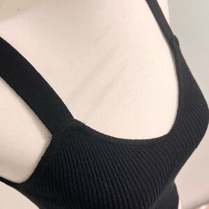 Black Ribbed Women's Intimate Top